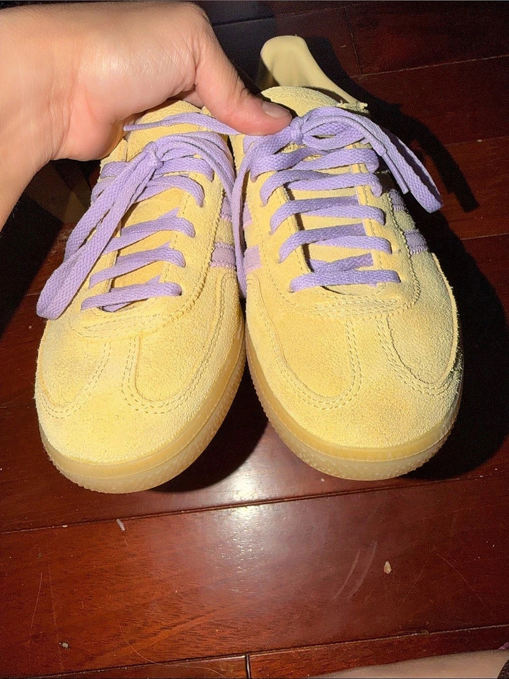 Adidas Handball Spezial Bliss Lilac Yellow Sneakers - Picture 3 of 7